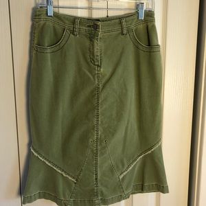 Louie soft green corduroy skirt